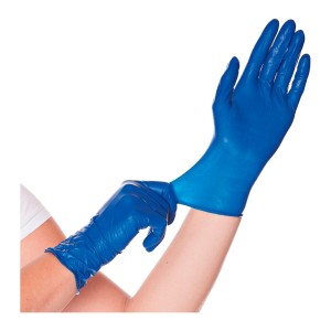 LUVA LATEX AZUL S/PÓ SOFT BLUE (100unid)